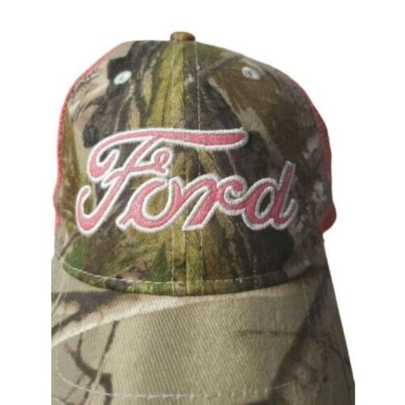 Infinity Headwear Womens Ford Camo Pink Mesh Baseball Cap Adjustable - Picture 2 of 7